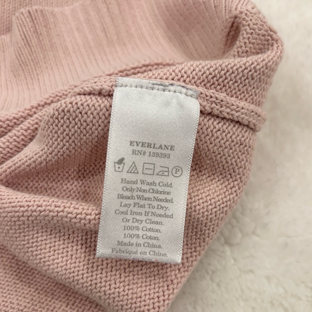 Everlane Dusty Rose Pink Cotton Sweater - Picture 11 of 11